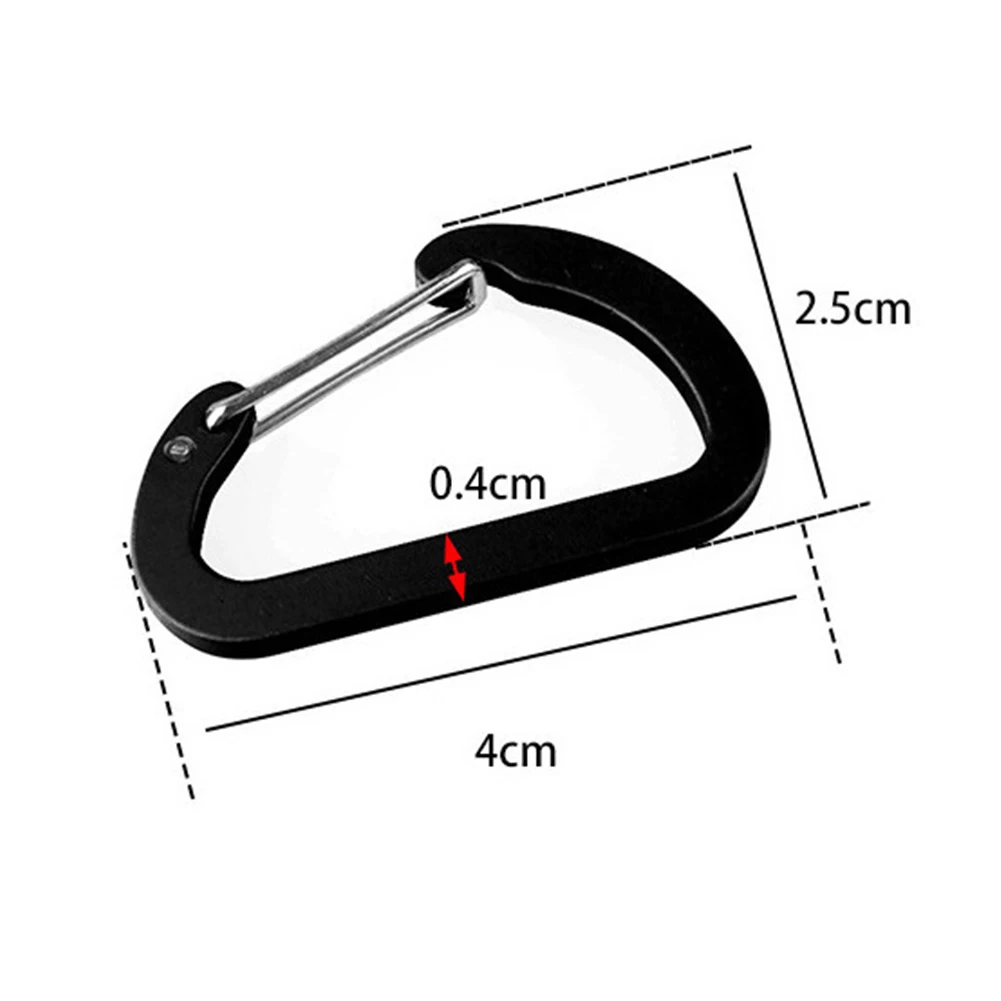 Description Picture 3 of itemCarabiner Clips Aluminum-Alloy Keychain Carabiner Clip D Rings For Camping Hiking Sports Backpack Outdoor Tool Parts 5 Colors