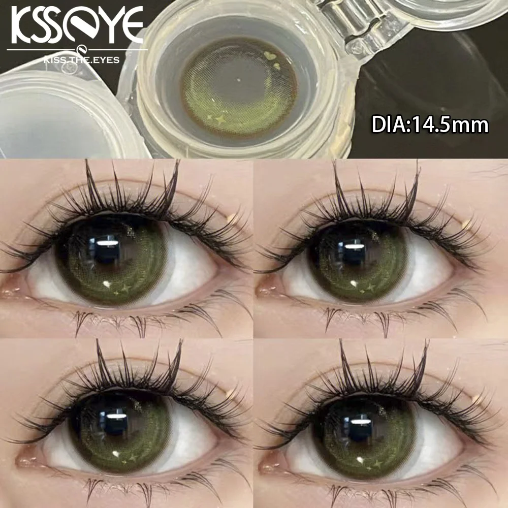 

KSSEYE 1 Pair(2pcs) Colored Contact Lenses for Eyes High Quality Unique Red Eyes Colored Lenses Beauty Pupil Makeup One Year Use