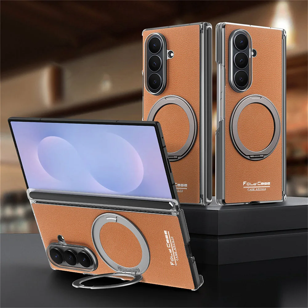 Dual-Axis Shockproof Protection Case with Rotatable Ring Kickstand