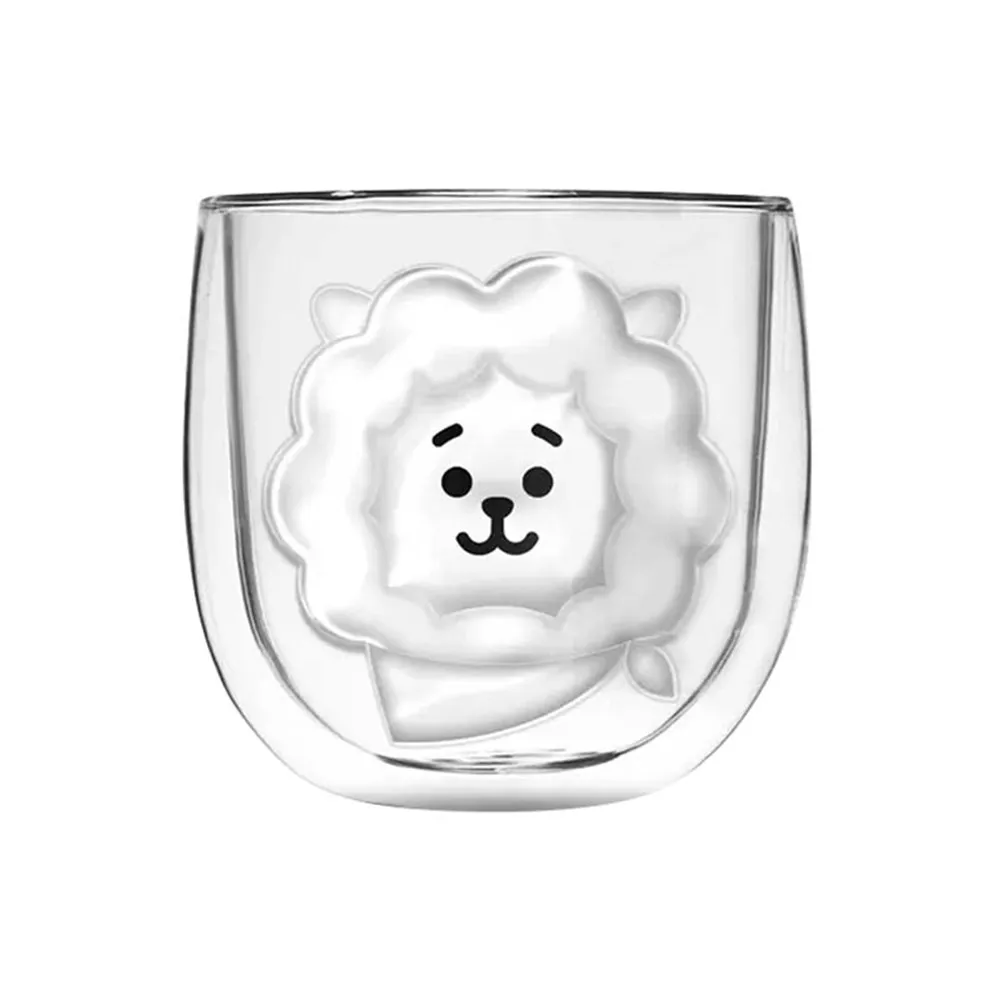 Creative Bear Coffee Mug Double-layer Whiskey Beer Glass Cups Heat-resistant Milk Juice Cups Drink Home Bar Drinkware glass cup