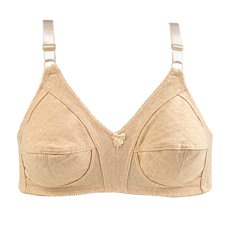 Soft Wire Free Bra For Women Plus Size Bras Comfortable Underwear Cotton unlined Lingerie Big Cup 48D C