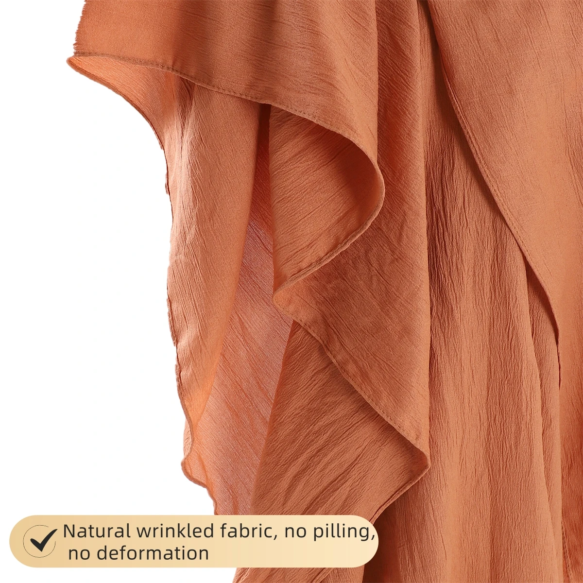 High Quality Breathable Elastic Wrinkle Long Scarf Women Plain Color Polyester Crinkle Soft Hijab Muslim Ladies Turban Headwraps 2