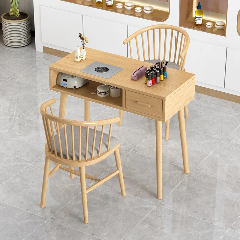 Solid Wood Nail Manicure Table Professionals Marble Design Multifunction Manicure Table Reception Schminktisch Furniture ZT50MT