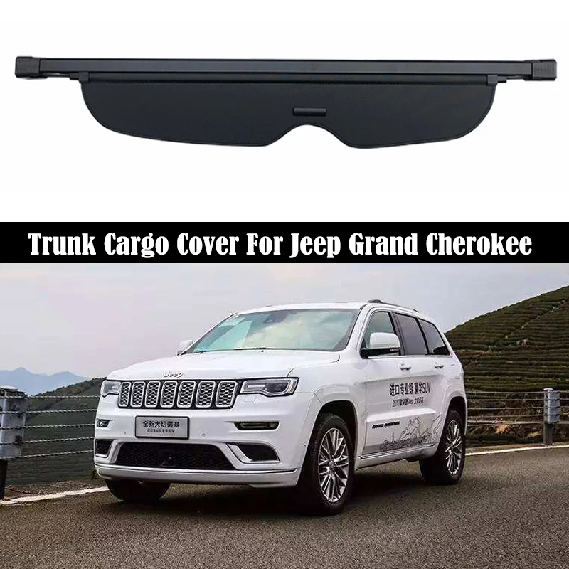 Housse de coffre pour Jeep Grand Cherokee 2017 – 2022, bouclier de  sécurité, rideau de séparation arrière, accessoires de voiture