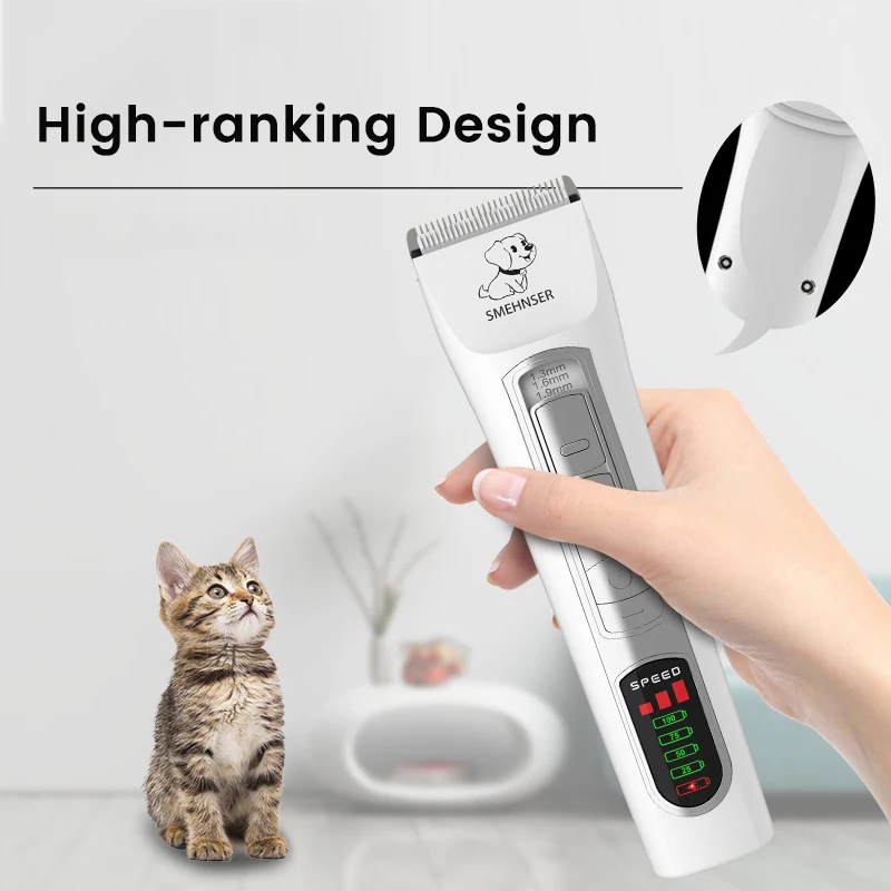 Professional Dog Clipper High Power Dog Hair Cutter Low Noise Pet Trimmer Grooming Clippers With Guard Combs For Animals pet hair trimmer dog hair trimmer dog clipper pet clipper hair trimmer