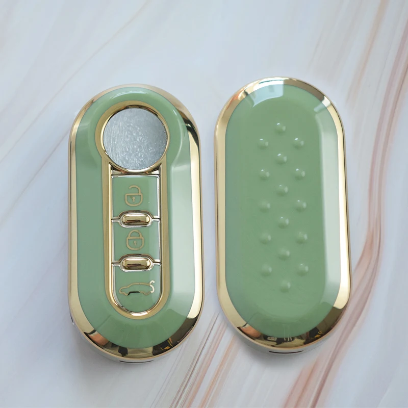 Premium TPU 3-Button Car Key Flip Case - Full Cover Protector Shell Accessories