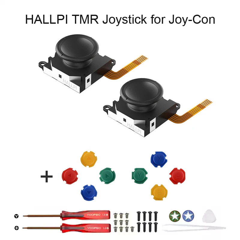 HALLPI × AKNES TMR Joystick for Joy-Con Replacement No Drifting