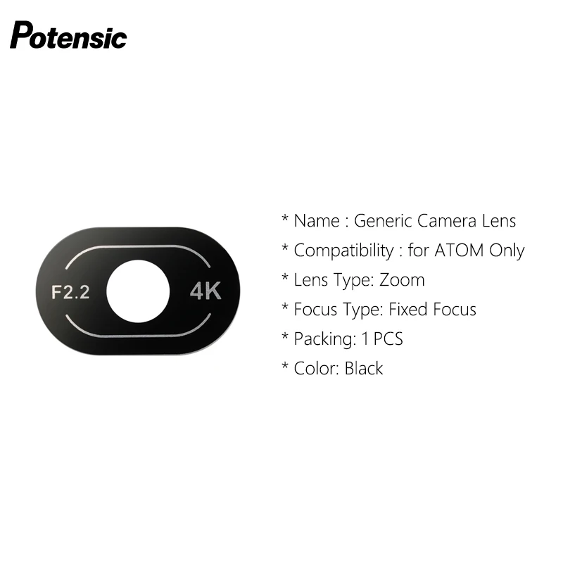 Objectif caméra Potensic ATOM 2/ATOM/ATOM SE/LT démonté, montrant ses composants