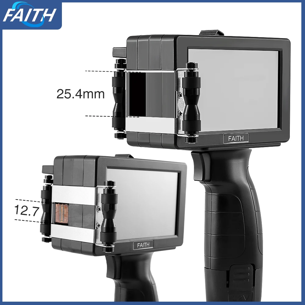 Faith 휴대용 열 TIJ 프린터, 식품 선물 상자, 라벨 기계, 일련 번호, 계란 병 인쇄, 공장용