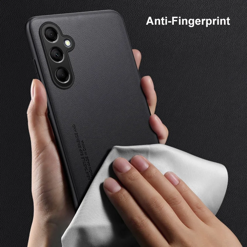 Matte PU Leather Silicone Slim Full Protection Phone Case