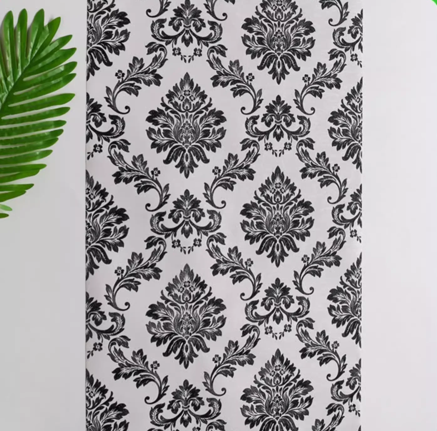 

Size：9.5x0.53meter 3D Relief Black and white patterns wallpaper home and hotel Living room dining room background wall wallpape