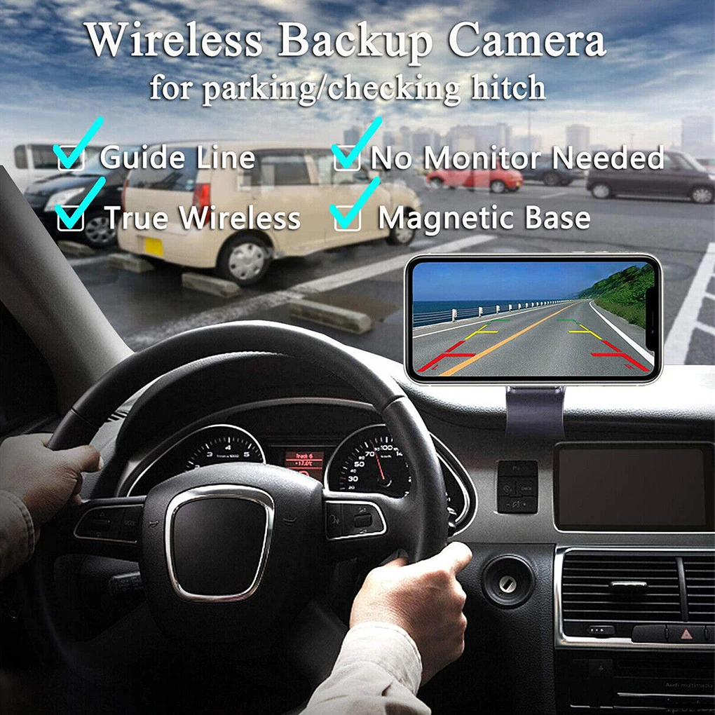 

WiFi Magnetic Reversing Rearview Camera Backup Camera Camera Wireless Backup Camera Rechargeable