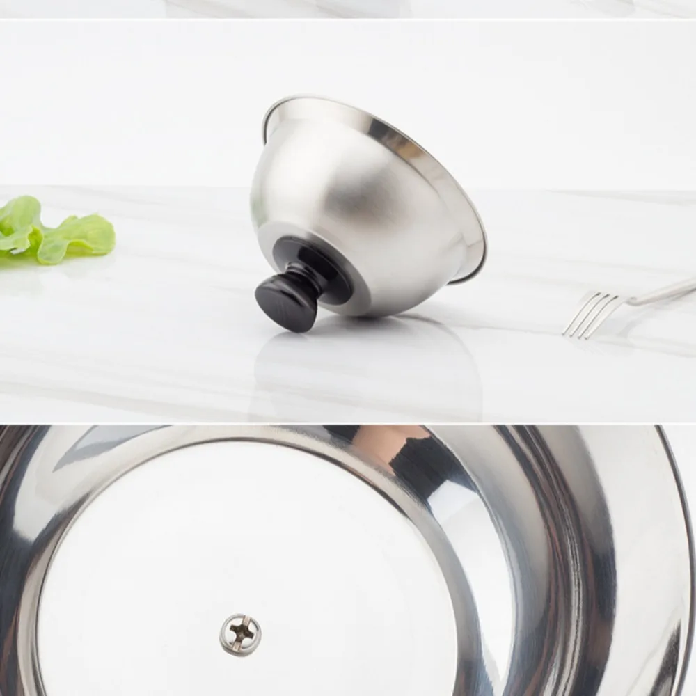 Stainless Steel Frying Pan Covers Cheese Melting Dome Sandwiches Steak Round Pot Lids Cover Cookware Barbecue Burgers silicone pan covers silicone pot lid cookware accessories