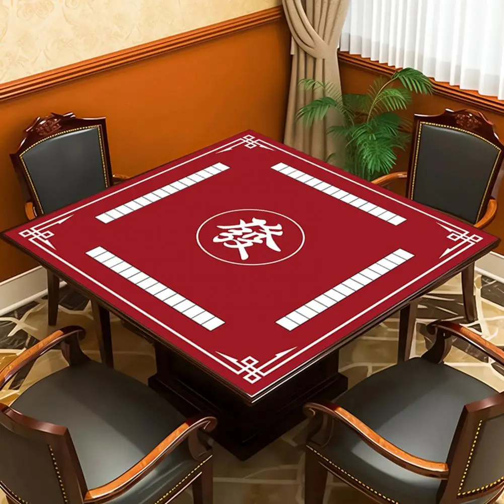 Chinese Tablecloth Noise Reduction Mahjong Table Mat for Poker Domino Mah Jongg Games Anti-slip Square Playmat Cover for Card