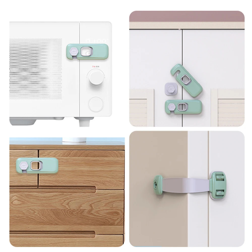 Cabinet lock Child lock Safety lock Refrigerator lock Refrigerator door lock Door window lock Home Refrigerator Freezer Cabinet Drawer Child Safety Lock Closing Buckle Door Locks Housing Safety