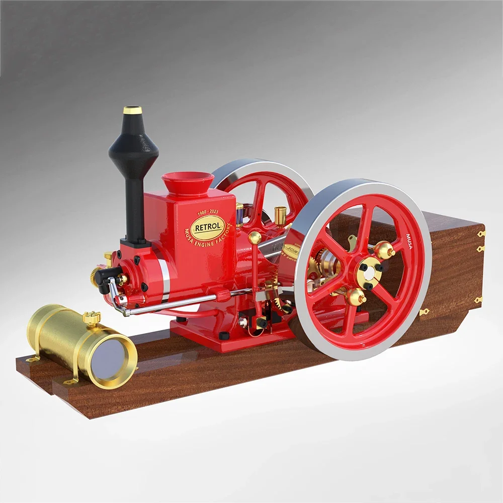 

RETROL HM-01 Gasoline Engine 7cc Hit and Miss 4-stroke Horizontal Water Cooled Internal Combustion Engine Model Toy