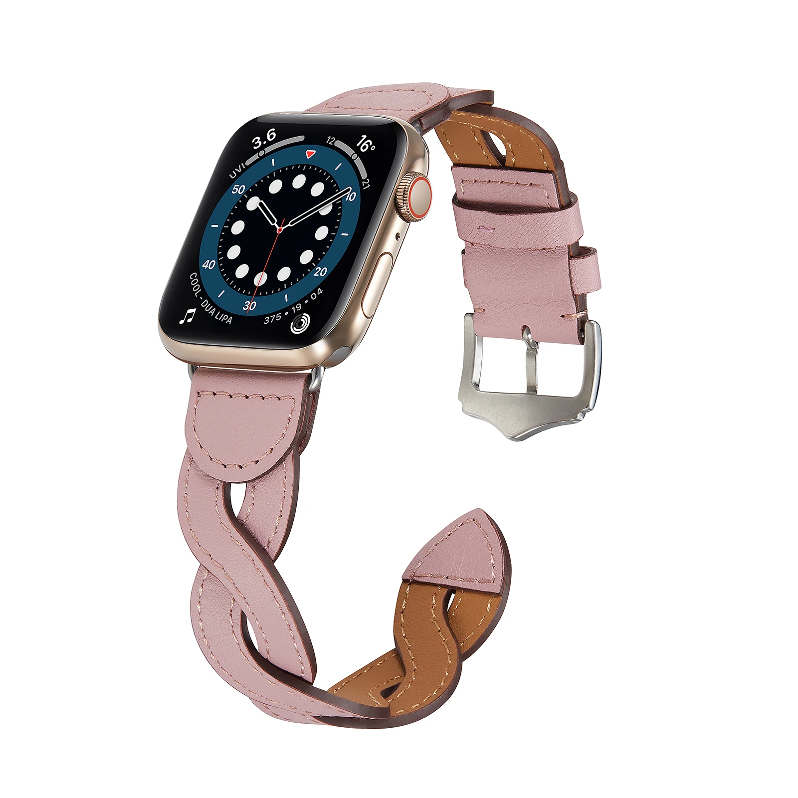 Premium Leather Strap for Apple watch band 49mm 45mm 41mm 44mm 42mm 40mm Braided Bracelet Wristband iWatch Ultra 8 7 6 5 4 3 SE