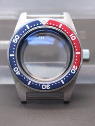 Vintage - Inspired Diving Watch Case with Bubble Sapphire Crystal Glass for 28.5mm Dial (Aluminum bezel 5)