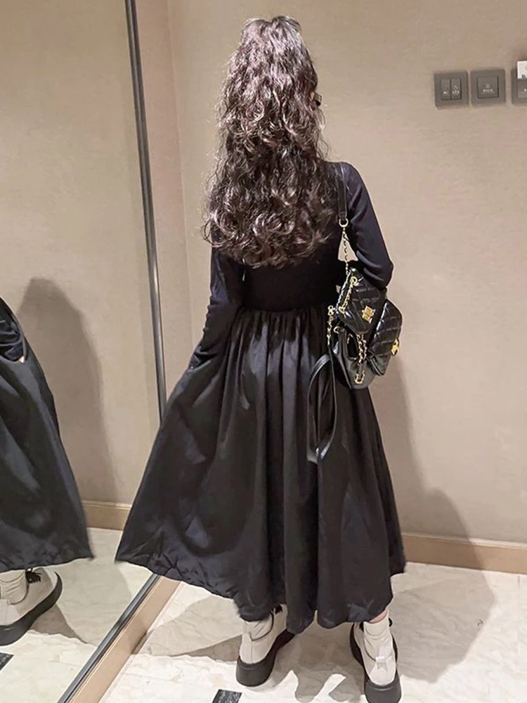 Spring/Autumn Teenage Girls Long Sleeve Black Dresses 10 To 12