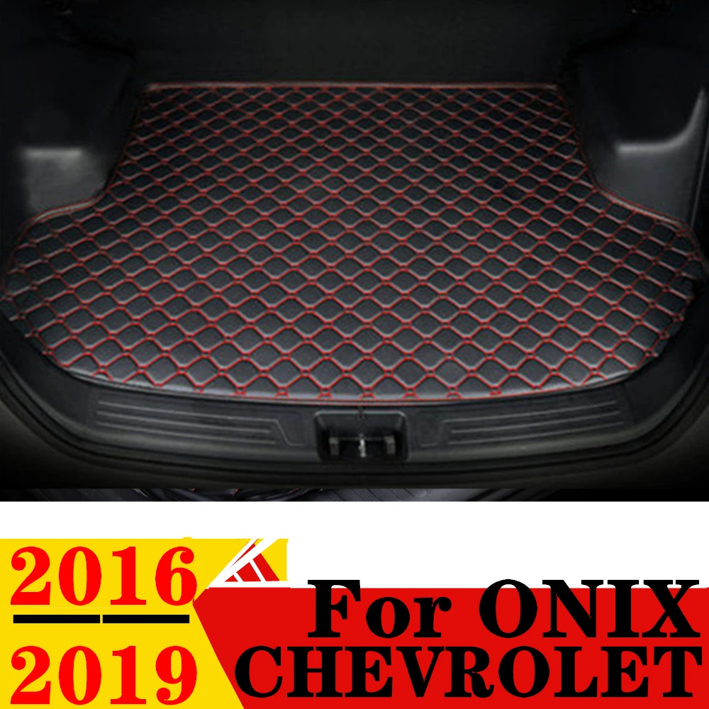 

Коврик для багажника автомобиля для Chevrolet ONIX 2019 2018 2017 2016, плоский боковой защитный коврик для груза, подкладка для багажника, запасные части