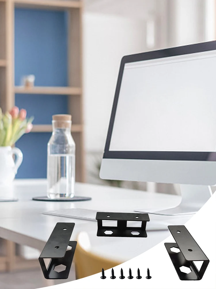 

Under Desk Double Deckers Laptop Holder Mount with Screw Under Desk Laptop Mount Bracket Under Table for Laptop Keyboard