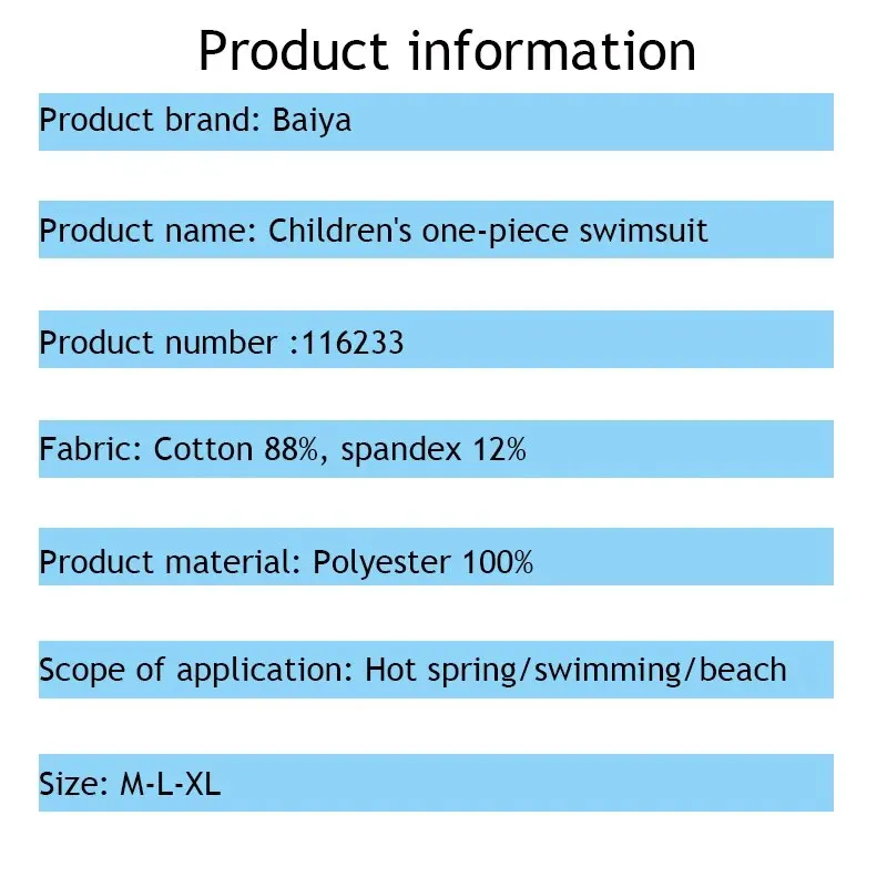 Children's One-piece Summer Bathing Suit Boys Little Middle Children Cartoon Baby Children Swimming Hot Springs
