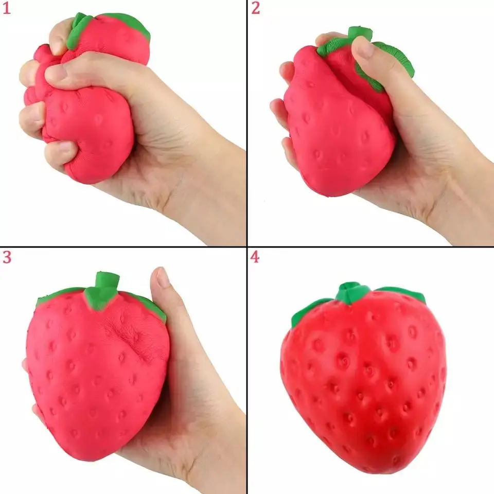 Colorful Various Fruits Squishy Toys Soft Presser Jouet Anti