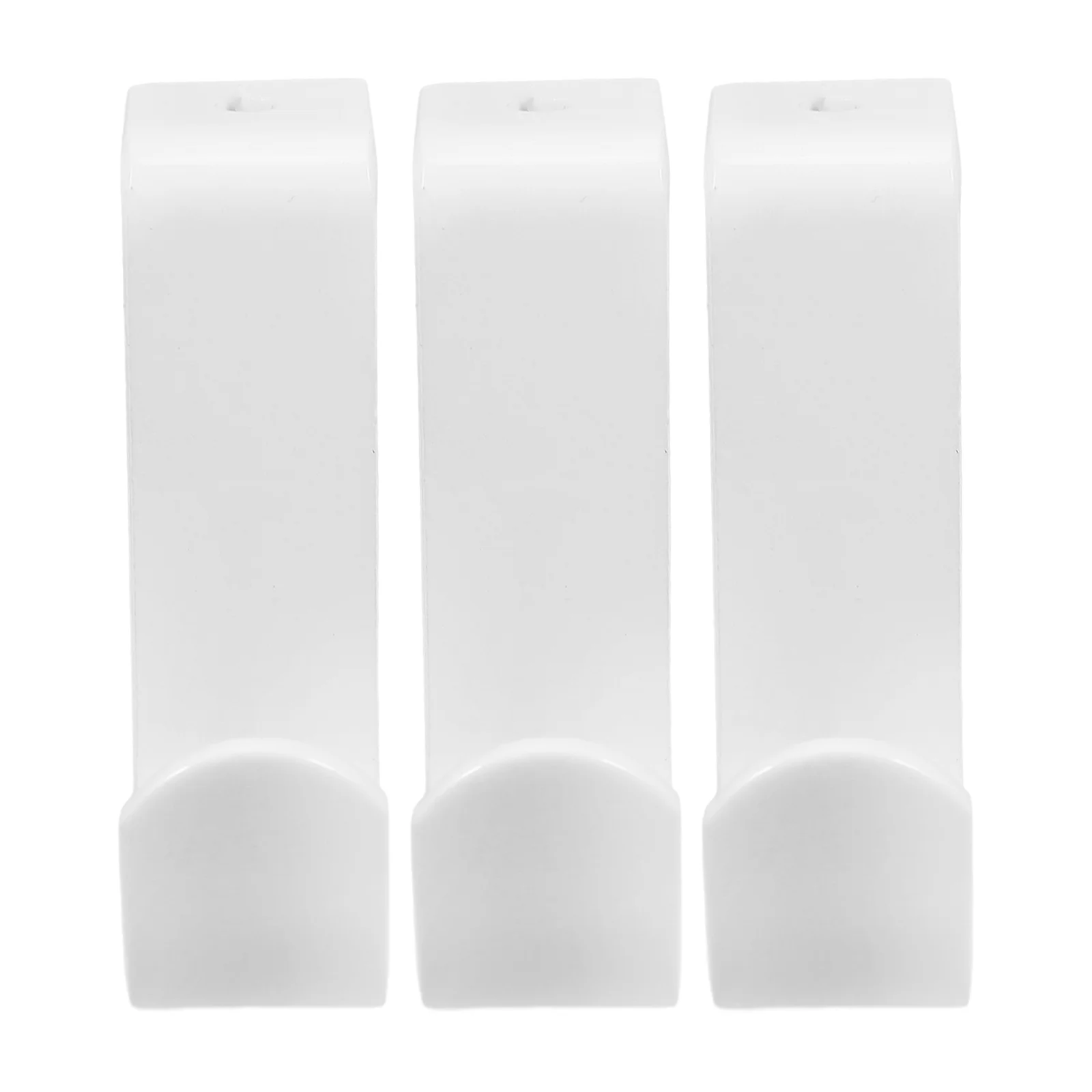3 Pcs Curtain Rods Accessories Clothes Hanging Rack Window Hardware Holders White