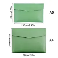 A4 Envelope Folder Leather Leather Document Pouch Large Capacity A4 A5 Briefcase Leather File Folder 6