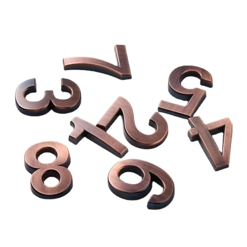 1 Pz 10Cm Elettrolitico Camera D'Albergo Targa Abs Porta Adesivi Adesivo Esterno All'Ingrosso Numero Para Porta De Apartamento