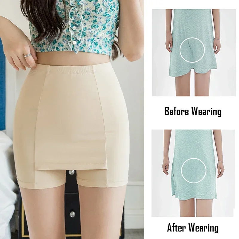 Women Shorts Underwear Ice Silk High Waist Safety Pants Boxer Women Summer Shorts