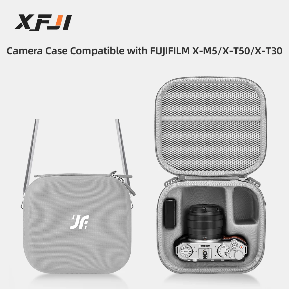 XFJI Reise-Tragetasche für FUJIFILM X-M5/X-T50/X-T30 Organizer Aufbewahrungstasche PU Schultertasche Tragbare Tasche Kamerazubehör – Detail 1