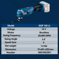 Bosch Cordless Oscillating Multi Tool GOP 185-Li Brushless Universal Treasure 18V Rechargeable Cutting Machine Power Tools 2