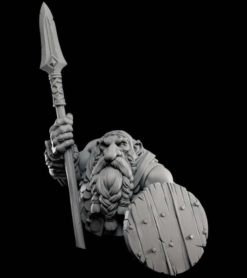 60mm 스케일 다이캐스트 레진 버스트 모델 키트 드워프 보어 브라더후드 세트 4개의 버스트 조립되지 않고 도색되지 않은 베이스 없음