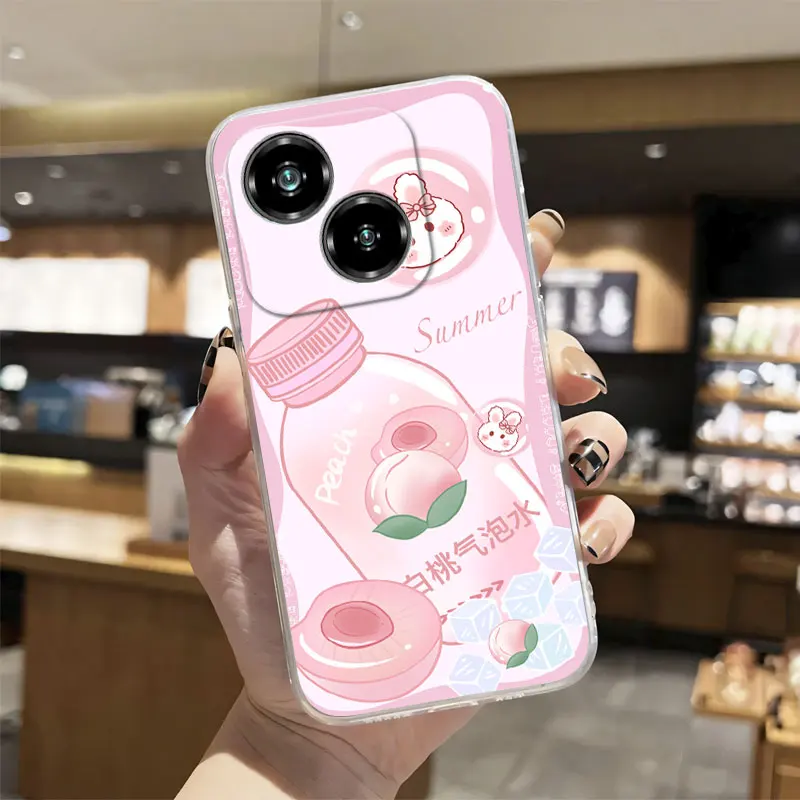 Luxury Clear Shockproof Silicone Soft Phone Case with Marble Floral Print