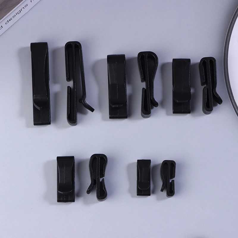 10 Teile/paket Schnell Slip Keeper Schnalle Ende Clip Slider Schwarz Für Camping Wandern Rucksack Anpassung Gurtband 20-51mm – Detail 4