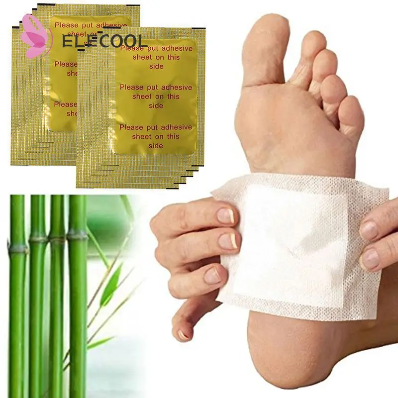 

Foot Patches Detox Foot Pad Ginger Salt Extract Toxin Removal Weight Loss Promote Sleep Relieve Fatigue Care Foot Sticker