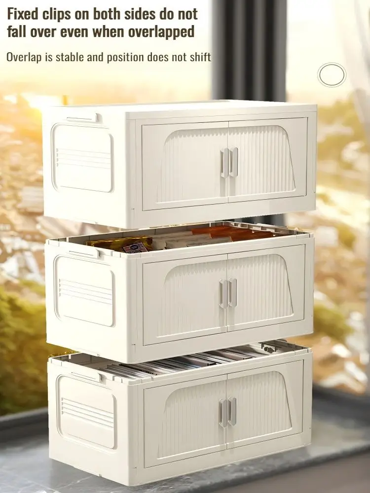 Living Room multifunctional folding storage cabinet plastic storage closet free clutter cabinet Detachable household box