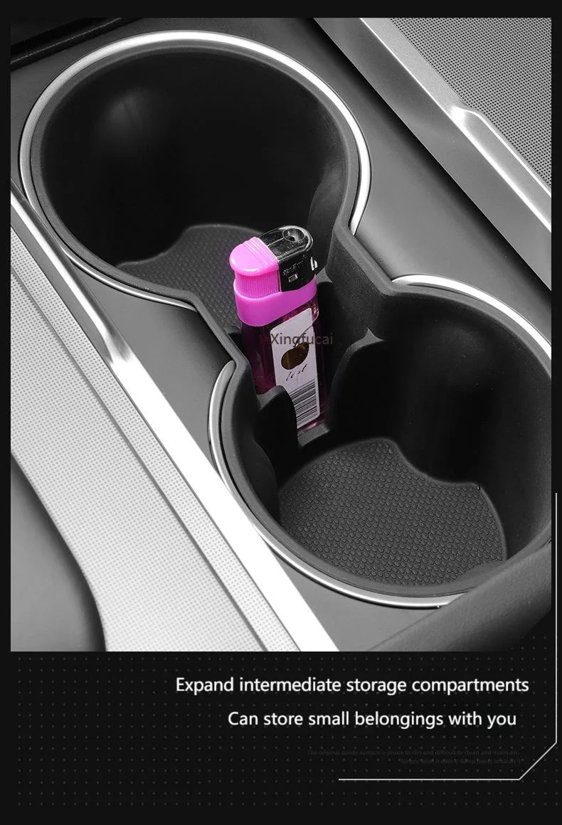 For Tesla Model Y Juniper 2025 Interior Accessories Cup Holder Silicone Center C