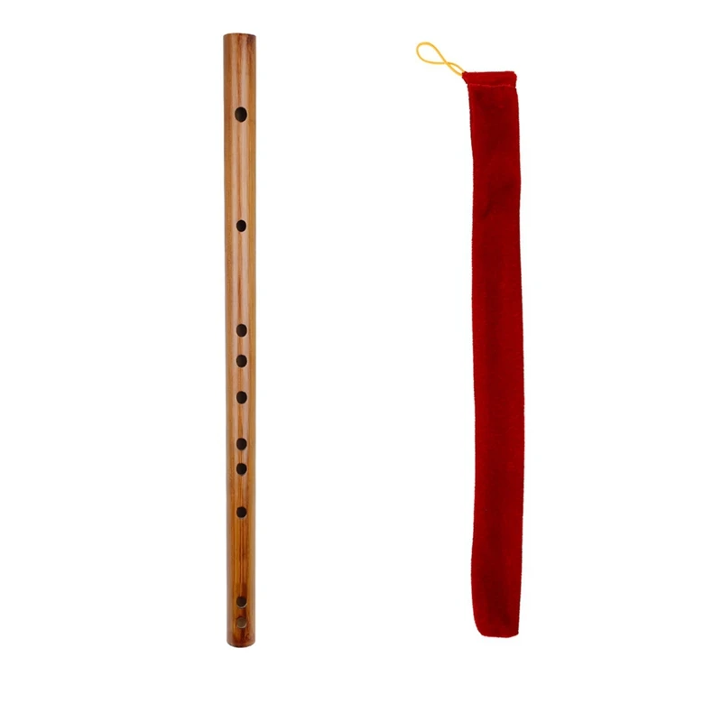 ABJX New Key Meibet Mini Piccolo Velvet Bag Tune Bamboo Flute National Musical Instrument Flute