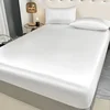 Stylish Satin Waterproof Bed Fitted Sheet - Premium Quality, Easy Clean, Secure Fit for Twin/Full/King/Queen Mattresses 6