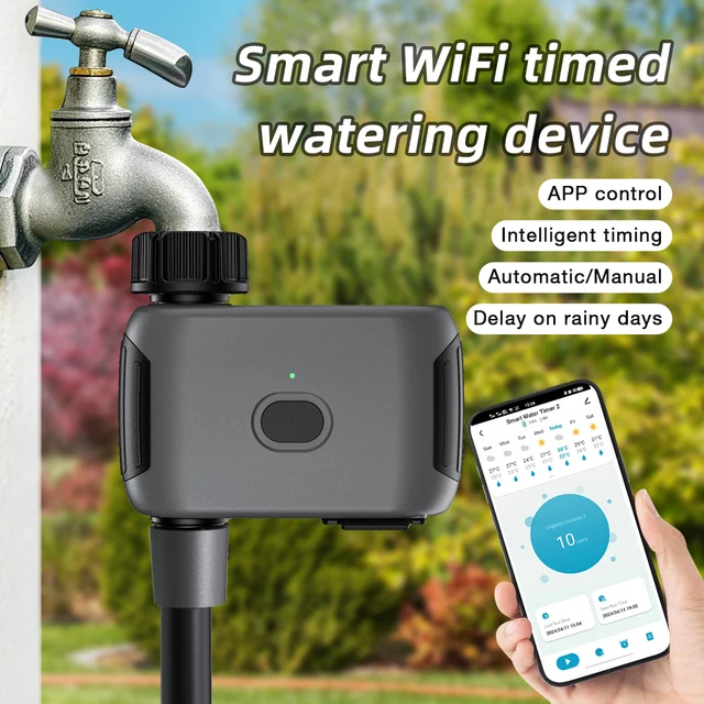 WiFi Smart Water Timer Sprinkler Timer Water Valve Timing Controller Garden Irrigation System APP Control Water Timer 1