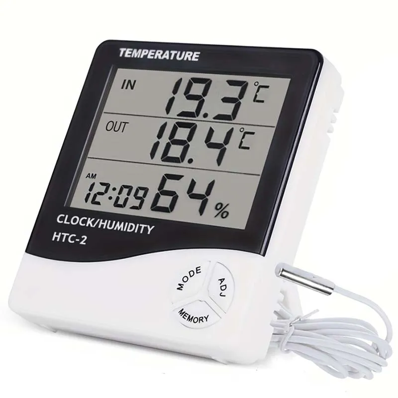 Digital Temperature Humidity Meter Electronic Clock