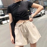 Summer Women Cotton Linen Shorts High Waist Shorts Short Pants Women Fashion Casual Sports Shorts Female S-3XL - Image 4