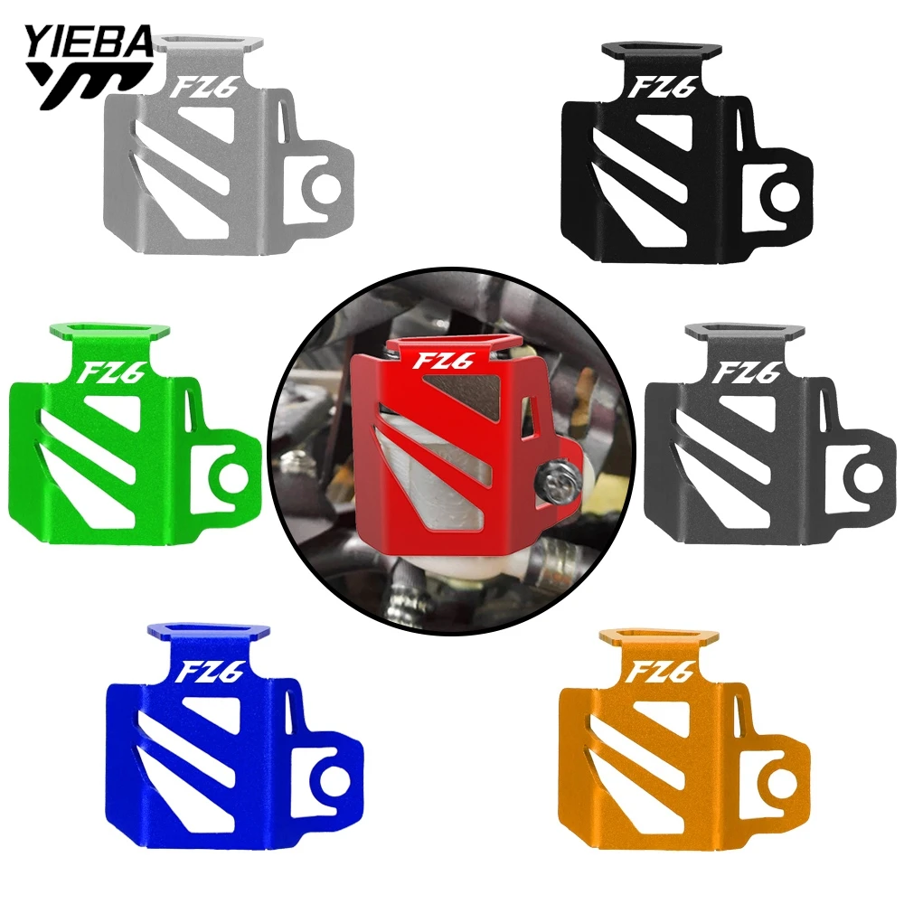 

For Yamaha FZ6 FAZER FZ6R 2004 2005 2006 2007 2008 2009 2010 Motorcycle CNC Rear Brake Fluid Reservoir Cover Guard Protector