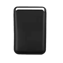 Luxury Magnetic Leather Wallet Phone Case with Card Holder (Black)