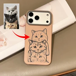 Personalized Multicolor Custom Sketch Lines Phone Case - iPhone 12 (Golden)