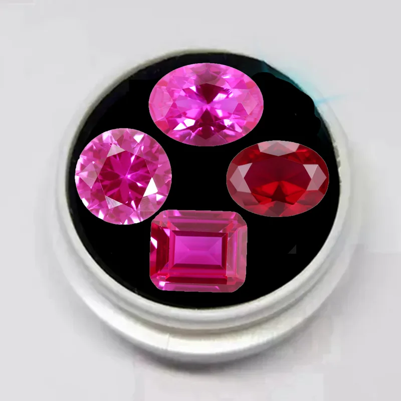 Boxed natürlichen Rubin verschiedene Formen eingelegt machen Schmuck DIY Taube blutrot losen Edelstein – Detail 6