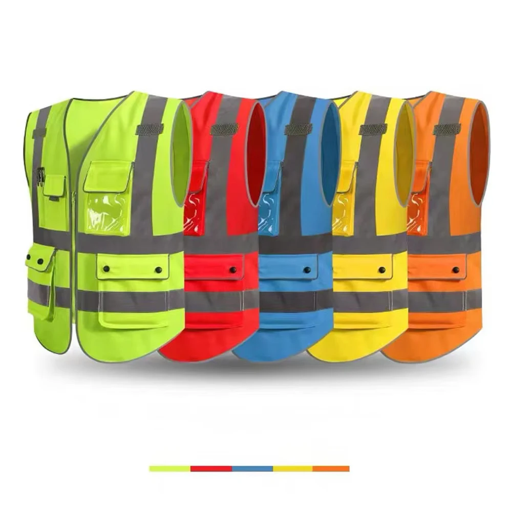 Safety Vest for Men Women High Visibility Class 2 Vest with Multi Pockets Meets ANSI Standards Hi Vis Work Clothing
