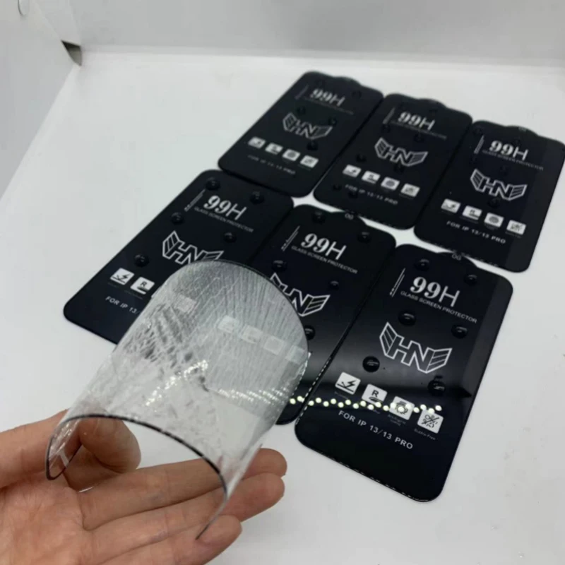 10pack Good quality retail package 99H transparent phone glass for iphone 15 14 13 pro max xsmax Curved full glue tempered glass